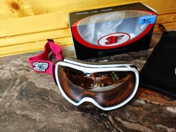 JUNIORSKÉ LYŽIARSKE OKULIARE 3F VISON PURE 2 WHITE-DARK PINK